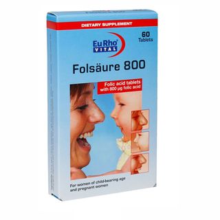 کپسول فولیک اسید 800 یوروویتال بسته 60 عددی*125