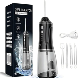 واترجت دندان و دهانشوی ORAL IRRIGATOR A18 | دستگاه شستشوی دهان و دندان شارژی با 4 نازل و مخزن 380 میلی‌لیتر
