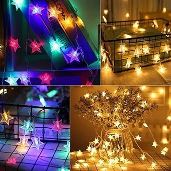 ریسه LED تزئینی ستاره برفکی – نورپردازی فانتزی و رویایی