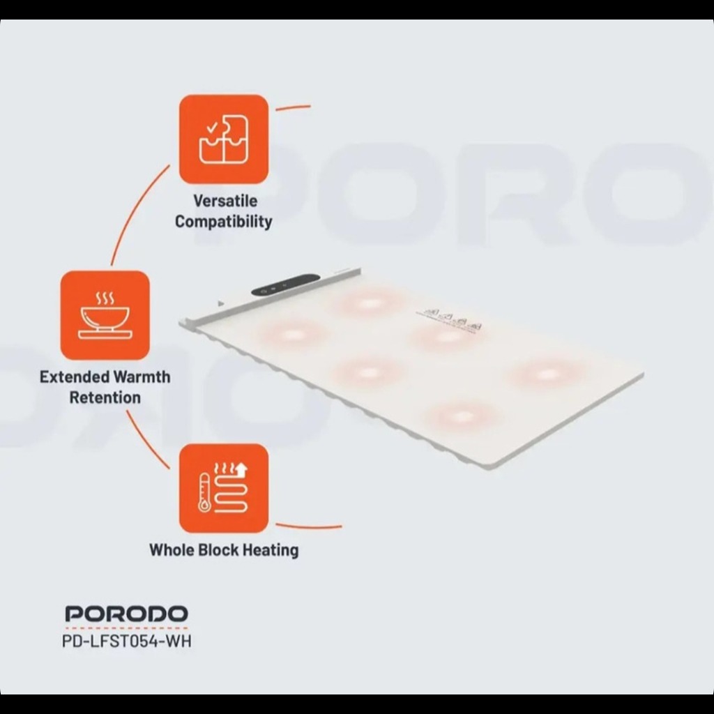 صفحه گرم‌کننده غذا Porodo
