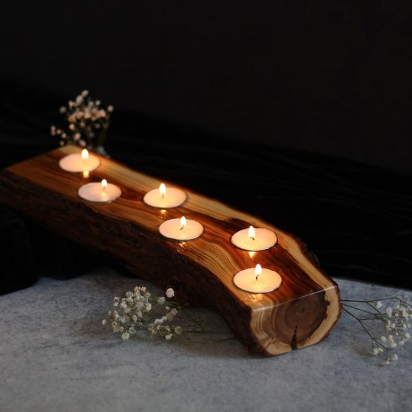 جاشمعی چوب طبیعی بزرگ | کالکشن کنده