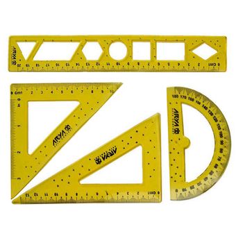 ست خط کش، گونیا و نقاله ژله‌ای آریا مدل 8038