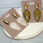 گوشواره فشن طرح سنگ مرمر