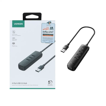 هاب 4 پورت UGREEN مدل CM416 - مشکی (گارانتی 18 ماهه آسان پیش...