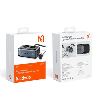 شارژر رومیزی و چندراهی برق Mcdodo مدل CH-461 70W - مشکی (گار...