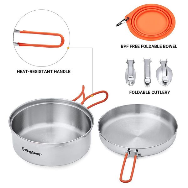 ظروف سفری کینگ کمپ مدل Adventure II کد KA2008 مجموعه 17 عددی