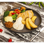 بشقاب 30 سانت طرح سنگی ملامین