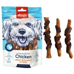 تشویقی سگ ونپی مدل chicken jerky and carrot sticks وزن 100 گرم