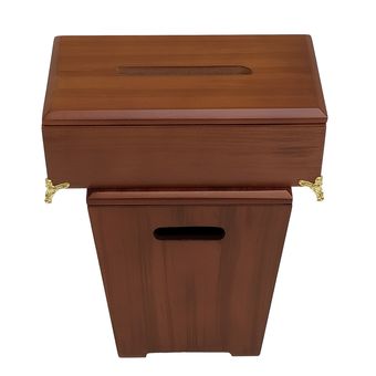 ست سطل و جعبه دستمال کاغذی مدل پایه فلزی