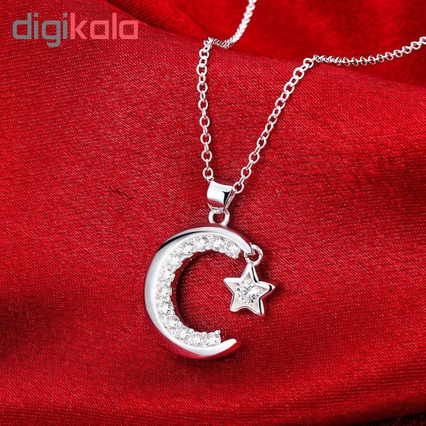 گردنبند طرح ماه و ستاره کد N859
