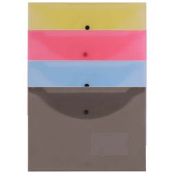 پوشه دکمه دار پاپکو مدل A4-116 B بسته 10 عددی