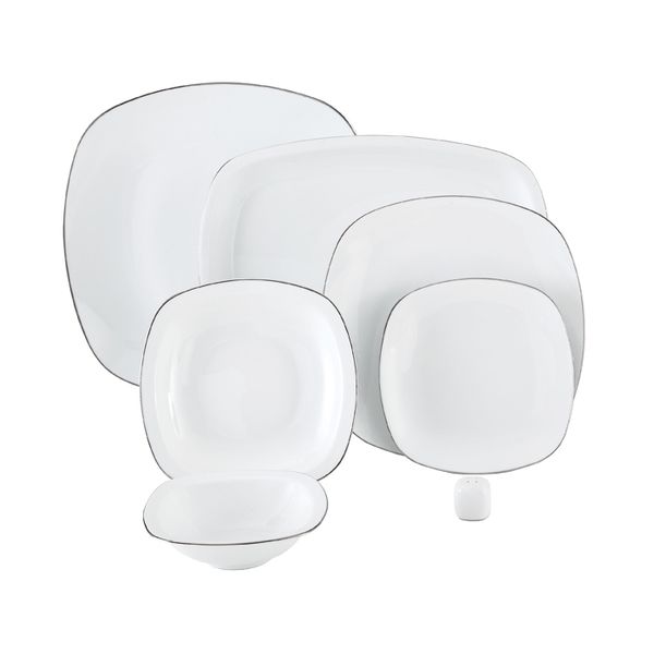 سرویس غذاخوری27 پارچه کواترو چینی زرین ایران مدل سمن درجه عالی