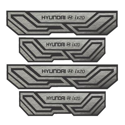 برچسب بدنه خودرو شیپرس طرح پارکابی چرم کد SP037 مناسب برای HYUNDAI ix20 بسته 4 عددی به همراه جاکلیدی