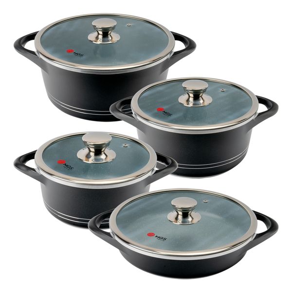 سرویس قابلمه و تابه گرانیت 10 پارچه ام جی اس مدل فورج کد 002