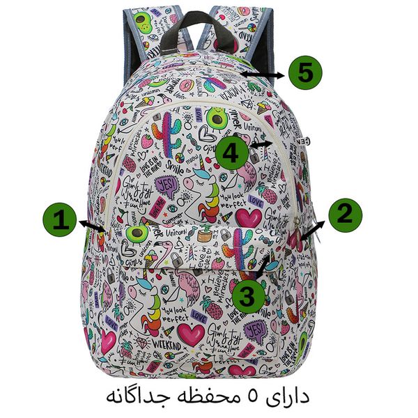 کوله پشتی مدل XN - 150003 به همراه جامدادی
