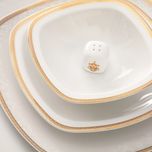 سرویس غذاخوری 98 پارچه 12 نفر چینی زرین ایران مدل ریوا سری کواترو درجه عالی