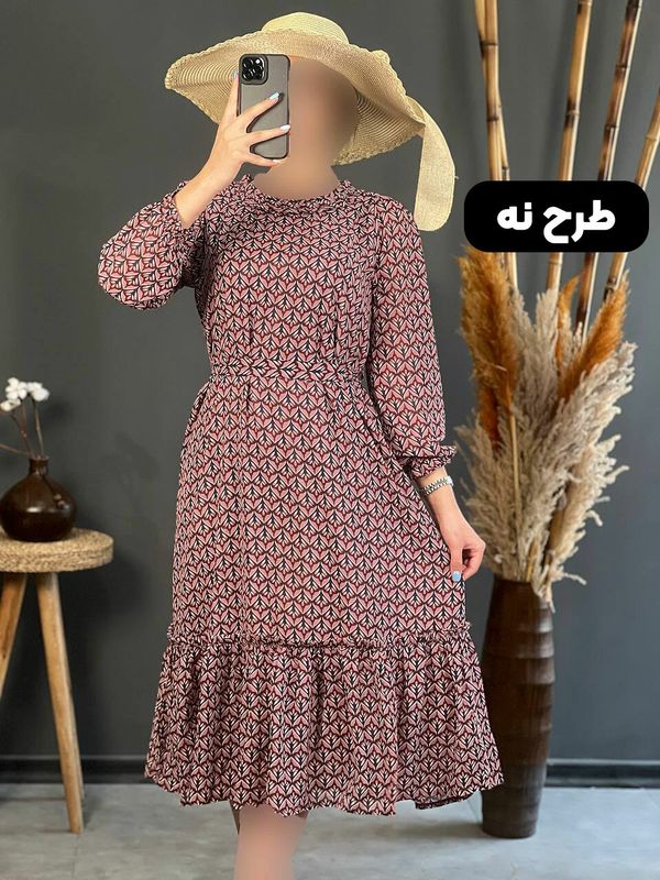 پیراهن حریر یقه گرد 1181