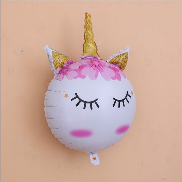 بادکنک فویلی طرح تک شاخ یونیکورن