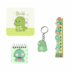 ست لوازم تحریر دایناسور مجموعه 4 عددی - جین 12 عددی