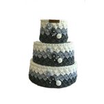 سبد قلاب بافی تریکو  کد 8865 مجموعه 3عددی