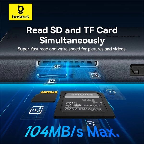 هاب 11 پورت USB-C بیسوس مدل BS-OH098 (گارانتی 24 ماهه آونگ)