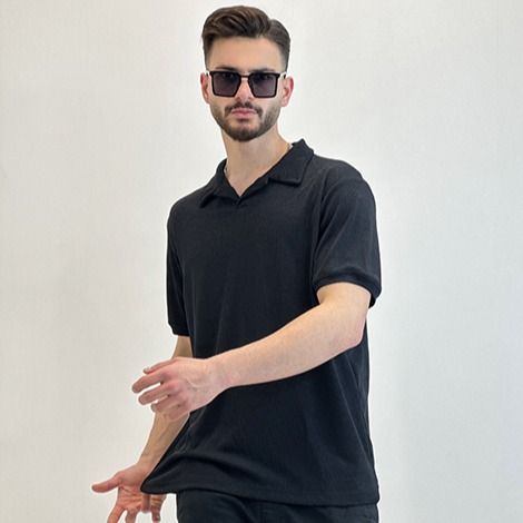 تیشرت لاگوست یقه دار مراکشی G کد 4563