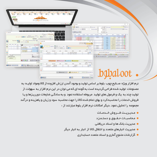 نرم افزار حسابداری فروشگاه صنایع چوب و مبلمان (بلوط)