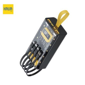 پاوربانک Green Lion Transparent Pro 20000mAh با شارژ سریع و کابل‌های داخلی