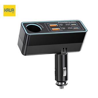 شارژر فندکی چند پورته پاورالوجی Powerology Brio Multi-Port Car Charger مدل Brio