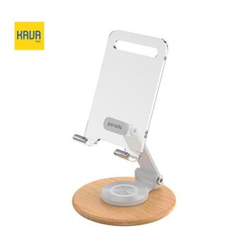 استند موبایل و تبلت Porodo Transparent – بازو چرخشی، رنگ سفید