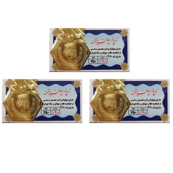 سکه طلا پارسیان برند پارسیان پایتخت به وزن 1.2 گرم بسته 3 عددی
