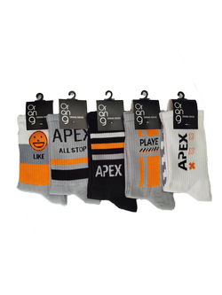 جوراب کش انگلیسی کالکشن پنج تایی با طرح Apex