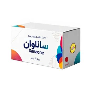 خمیر مجسمه سازی 5 کیلویی ساناوان مدل پلیمری -هواخشک (قرمز رنگ)