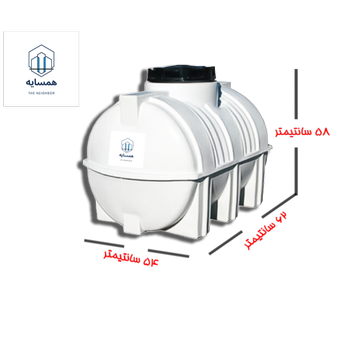 مخزن آب 100 لیتری افقی | مخزن پلیمر یاران | سه لایه | 5 سال گارانتی