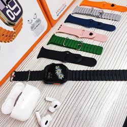 ساعت هوشمند مدل KW56 ultra3 به همراه هدفون بلوتوثی با گارانتی 3 ماهه