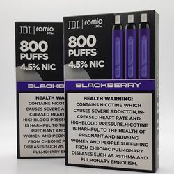 پاد یکبار مصرف جی دی ای رومیو ایکس ال 800 پاف JDI ROMIO XL 800 PUFFS