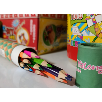 مداد رنگی 12 رنگ یالونگ مدل استوانه ای کد 007