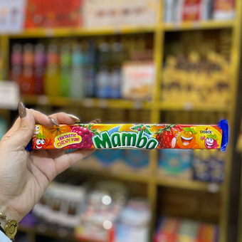 تافی میوه ای مامبا 4طعم (پرتقال،لیمو،تمشک،توت فرنگی)