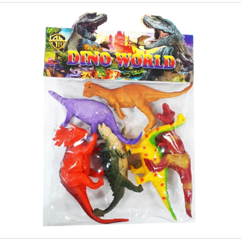 فیگور مدل دایناسور کد 16098 مجموعه 6عددی