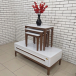 میز جلومبلی و عسلی کد 614 رنگ طوسی گردویی