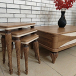 میز جلومبلی و عسلی مدل ترمس رنگ عسلی
