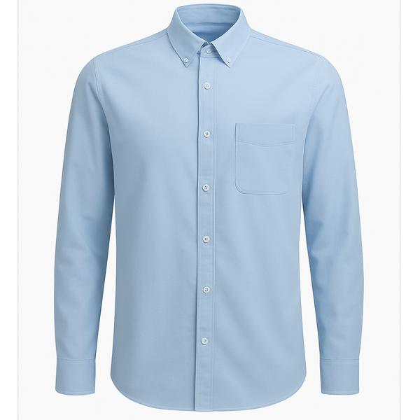 پیراهن آستین بلند رگولار فیت جودون بافت آبی روشن