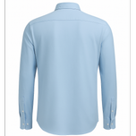 پیراهن آستین بلند رگولار فیت جودون بافت آبی روشن