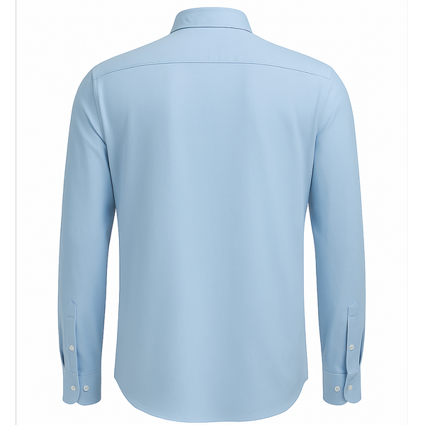 پیراهن آستین بلند رگولار فیت جودون بافت آبی روشن