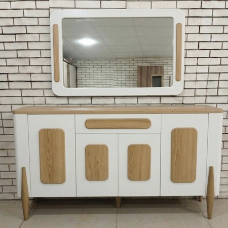 آینه و کنسول مدل A612 رنگ سفید بلوط
