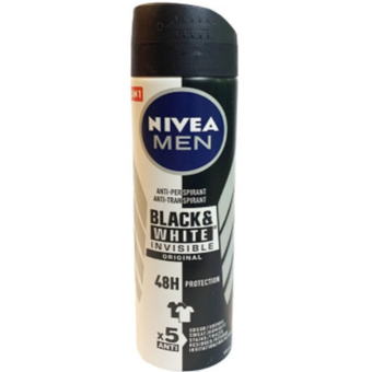 اسپری نیوا پودری مردانه بلک اند وایت  |  Nivea Powder Spray Man BL.CK & White