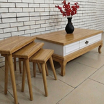 میز جلومبلی و عسلی کد 630 رنگ سفید بلوط