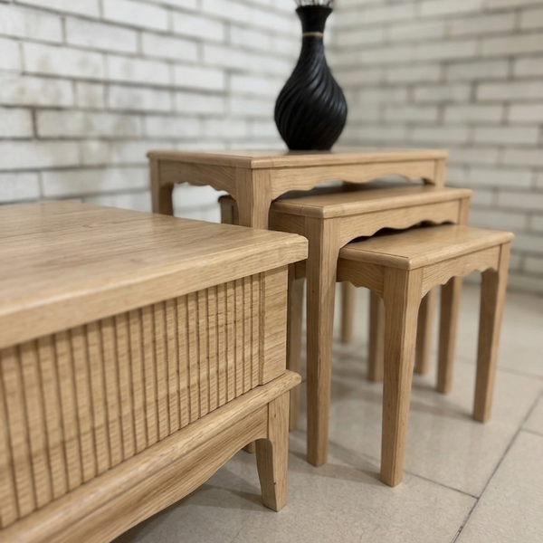 میز جلومبلی و عسلی کد 628 رنگ بلوط