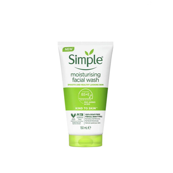 ژل شستشویی صورت سیمپل مدل Moisturising مخصوص پوست خشک و حساس