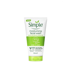 ژل شستشویی صورت سیمپل مدل Moisturising مخصوص پوست خشک و حساس